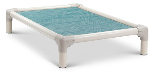 Teal Color Fabric shown on PVC Almond Bed