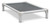 Smoke fabric variety shown on All Aluminum Bed with silver aluminum corners
