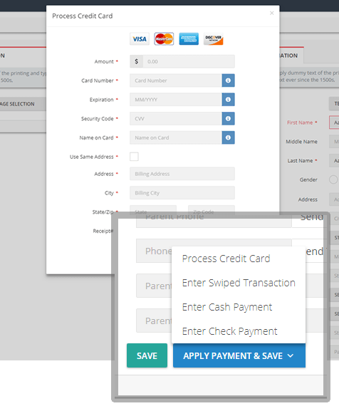 Driving school financial tracking